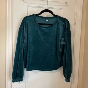 Old Navy Blue Velvet Crew Neck Sleep Shirt